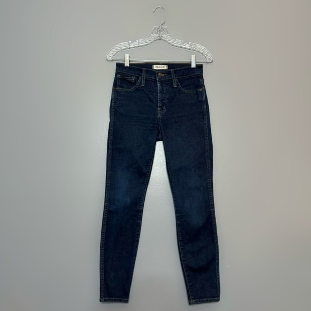 EUC Madewell 10” High Rise Dark Wash Skinny Jean Size 26S